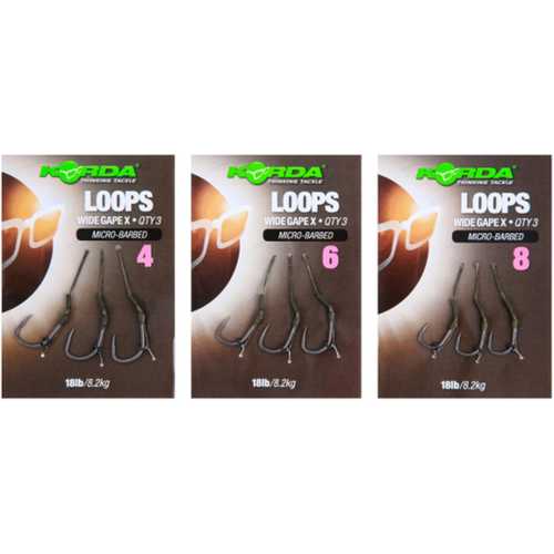 Korda - Loops Rigs Wide Gape X Micro-Barbed Gr. 4, 6 und 8