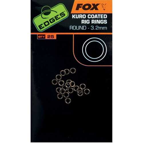 FOX Edges - Kuro Coated Rig Rings Medium 3,2 mm