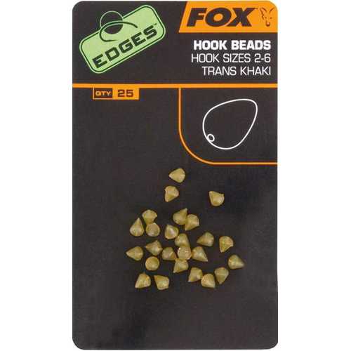 FOX Edges - Hook Beads Trans Khaki Size 2 - 6