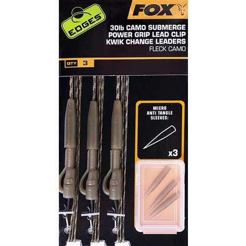 FOX Edges - Fleck Camo Submerge Power Grip Lead Clip Kwik...