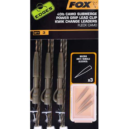 FOX Edges - Fleck Camo Submerge Power Grip Lead Clip Kwik...