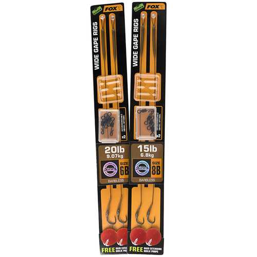FOX Edges - Wide Gape Ready Rigs Gravelly Brown Barbless...
