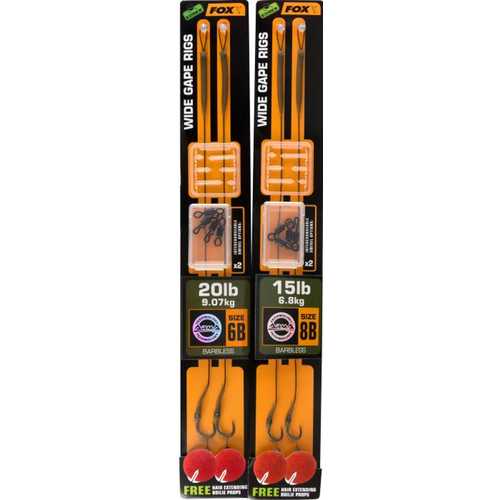 FOX Edges - Wide Gabe Ready Rigs Barbless Weedy Green Gr. 6