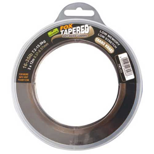 FOX Edges - Soft Tapered Leaders Trans Khaki 12 m