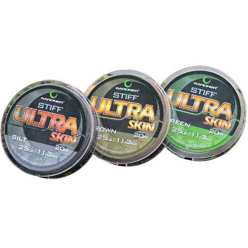 Gardner -  Stiff Ultra Skin 25 lb - 20 m - Brown, Green und Silt