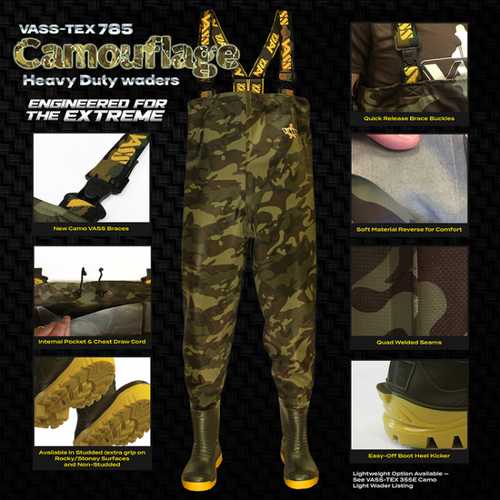 Vass - Tex 785 &quot;Heavy&quot; Duty Camo Chest Wader