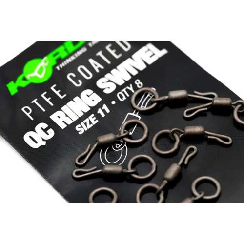 Korda - PTFE Coated QC Ring Swivel Größe 8 und 11