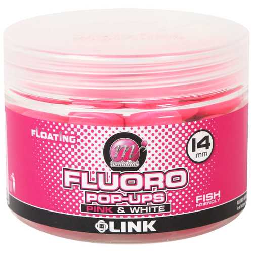 Mainline - Fluoro Pop-Ups Pink & White Link - 14 mm