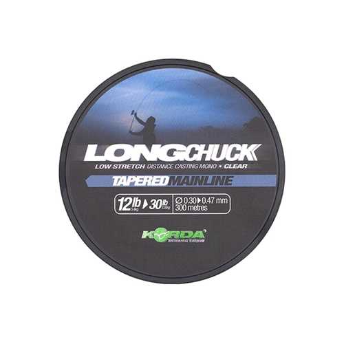 Korda - LongChuckTapered Mainline Clear 12 lb - 300 m