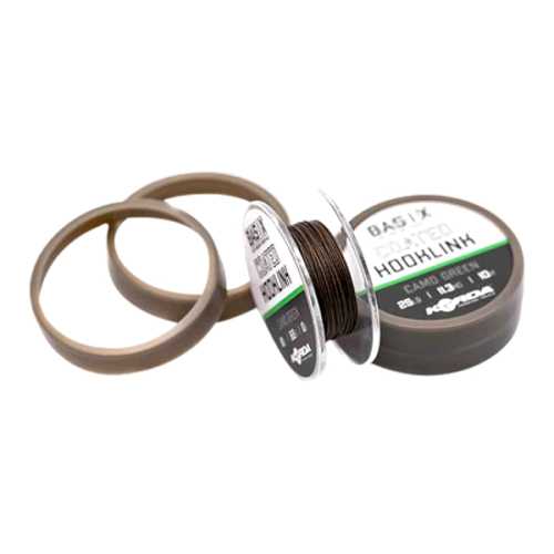Korda Basix - Coated Hooklink Camo Green 25 lb - 10 m