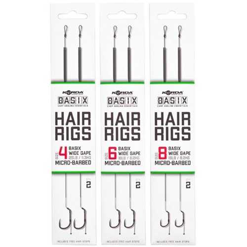 Korda Basix - Hair Rigs Micro Barbed - Gr&ouml;&szlig;e...