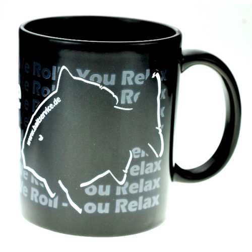 Bait Service Straubing - Keramiktasse schwarz mit Logo