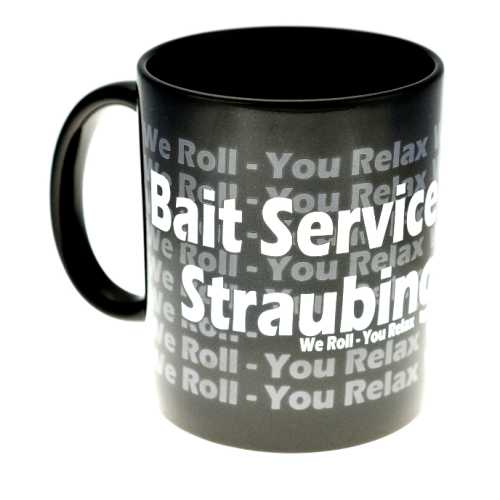Bait Service Straubing - Keramiktasse schwarz mit Logo