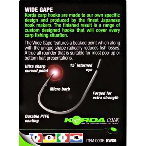 Korda - Wide Gape Gr&ouml;&szlig;e 2, 4, 6, 8 und 10