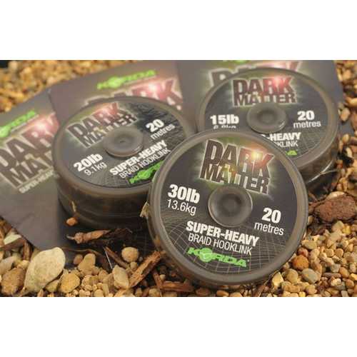 Korda - Dark Matter Super Heavy Braided Hooklink 15 lb,...
