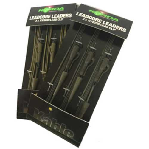 Korda Leadcore Leader Hybrid Lead Clip 1 m Gravel Brown...