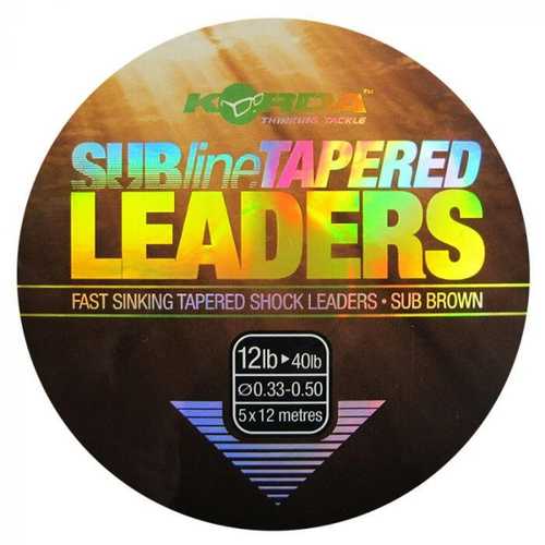 Korda - SUBline Tapered Leaders Sub Brown - 8lb, 10 lb...
