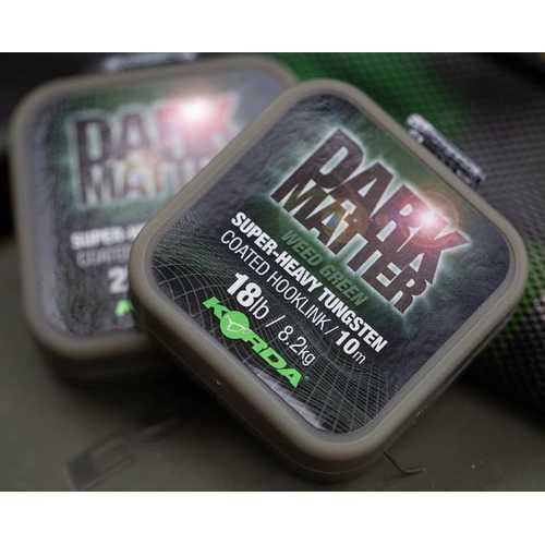Korda - Dark Matter Super-Heavy Tungsten Coated Hooklink Weed Green - 18 lb und 25 lb