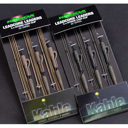 Korda Leadcore Leader Hybrid Lead Clip QC Swivel 1 m...