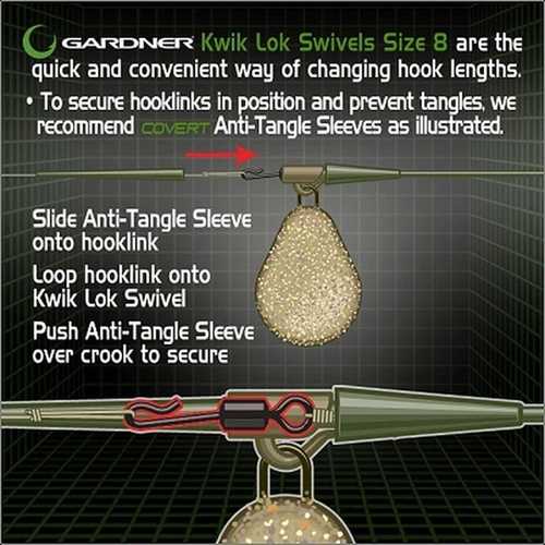 Gardner Covert Kwik Lok Swivels Size 8 Anti Glare