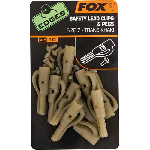 FOX Edges - Safety Lead Clips &amp; Pegs size 7