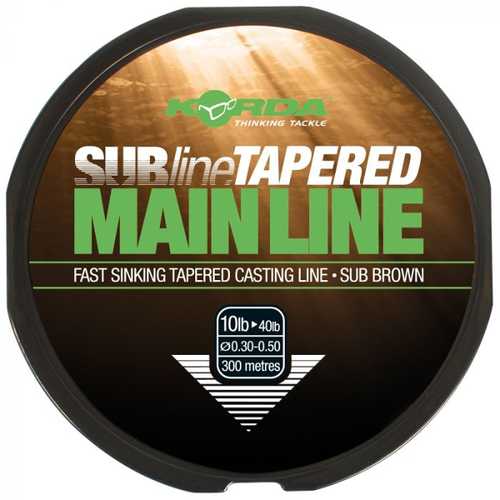 Korda - SUBline Tapered Mainline Sub Brown - 8 lb, 10 lb und 12 lb