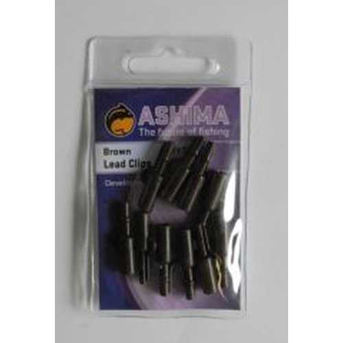 Ashima Lead Clips Dark Brown 10 Stück