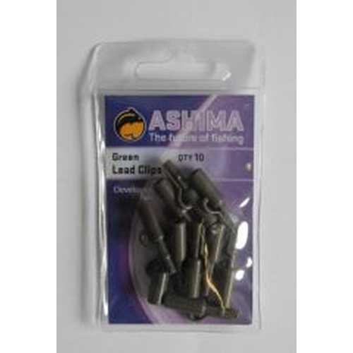 Ashima Lead Clips Dark Green 10 St&uuml;ck